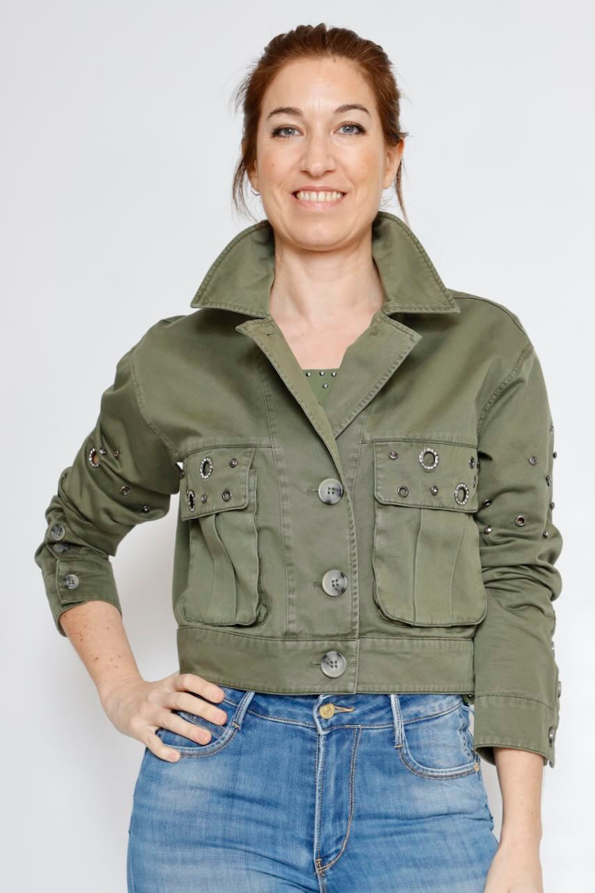 CHAQUETA VELY PLAIN-MILITAR