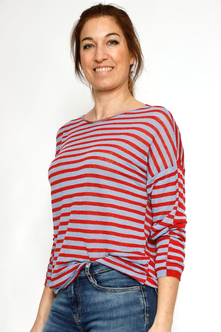 JERSEY BY10018-ROJO/AZUL