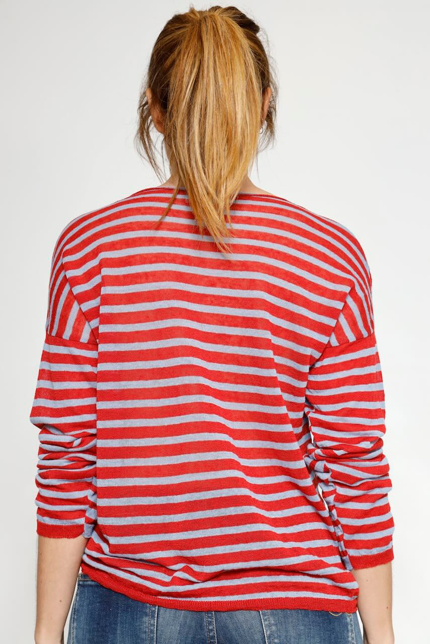 JERSEY BY10018-ROJO/AZUL