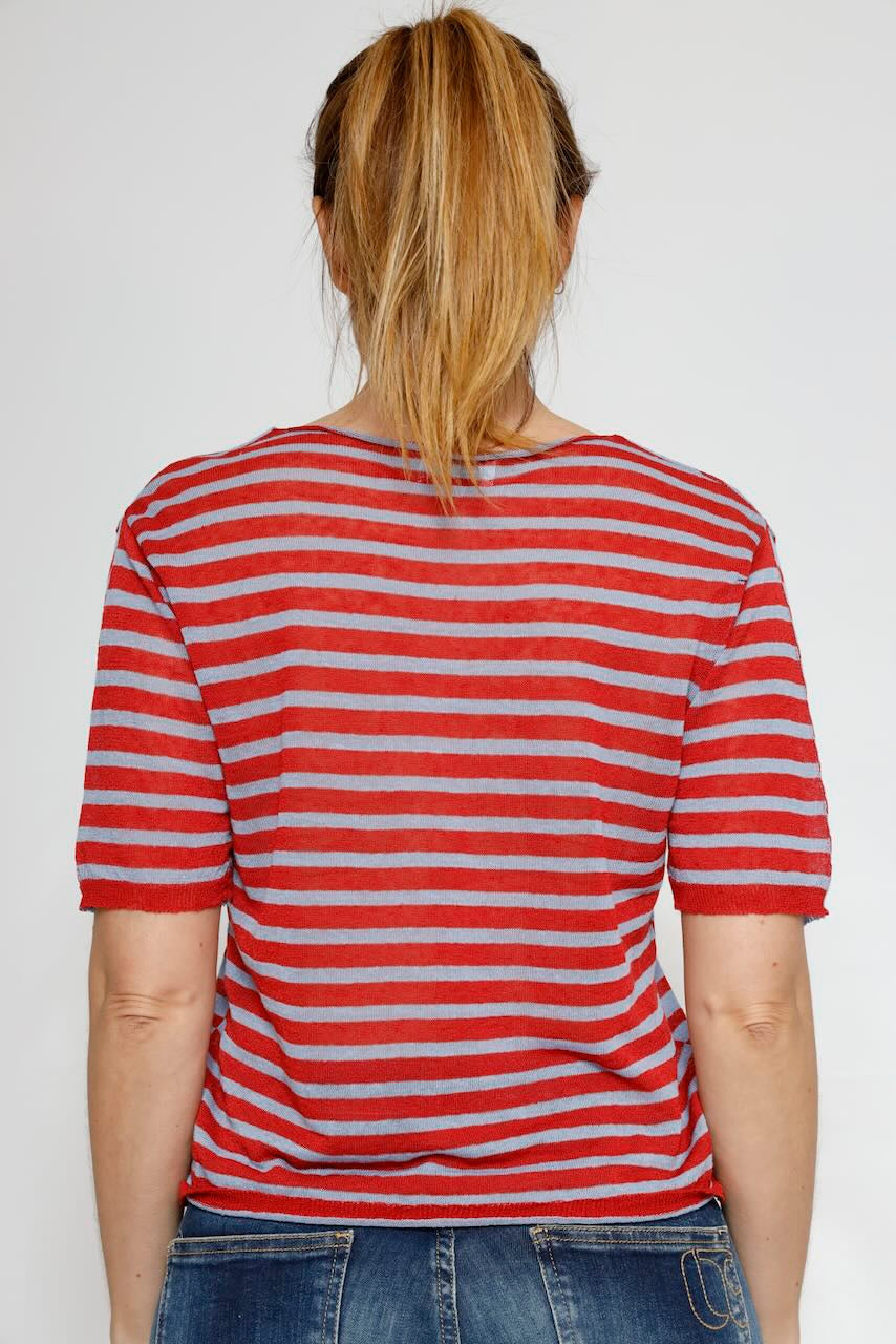 CAMISETA BY10017-ROJO/AZUL