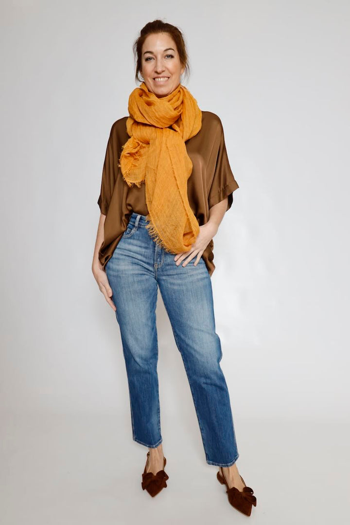 CAMISA BY10266-MARRON