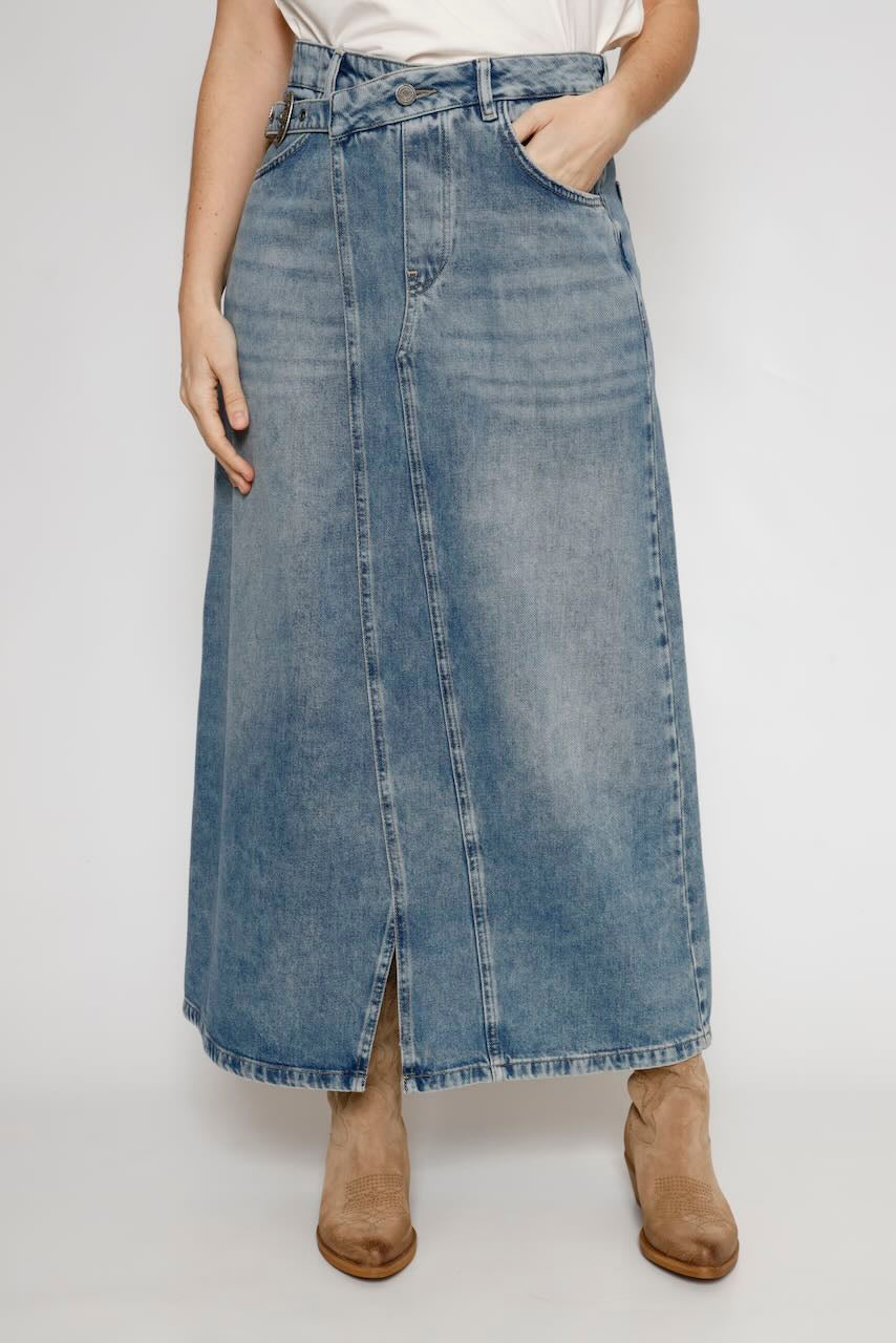 FALDA VAQUERA IRAYA DENIM-BLU DENIM