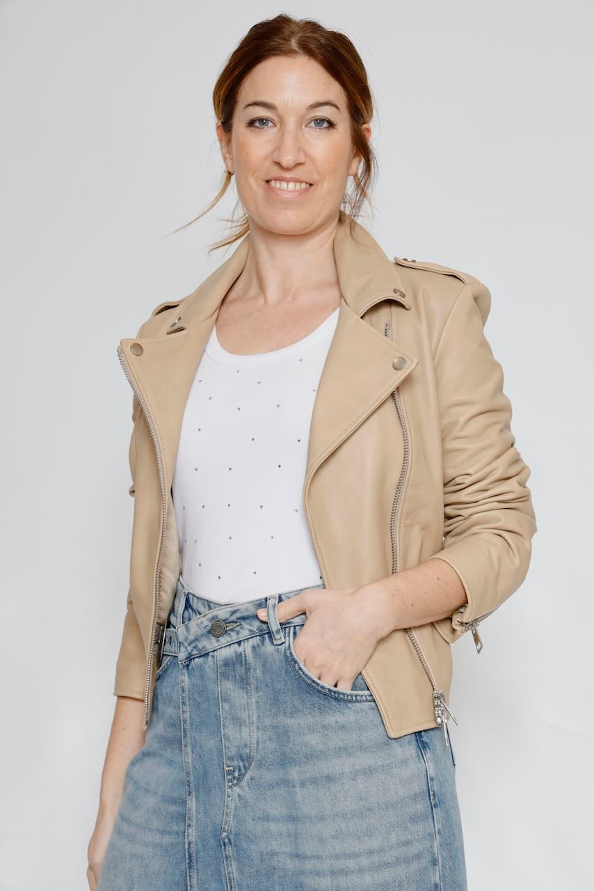 CAZADORA   V3025730-TAUPE