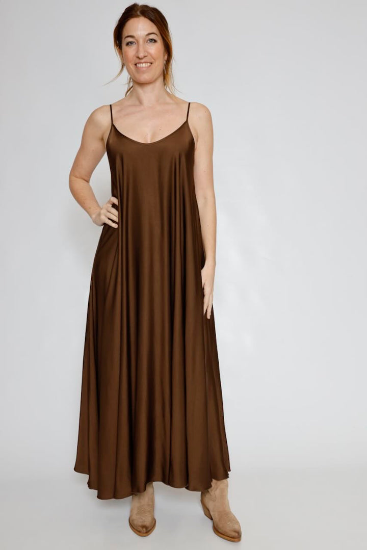 VESTIDO RP9AR21-MARRON