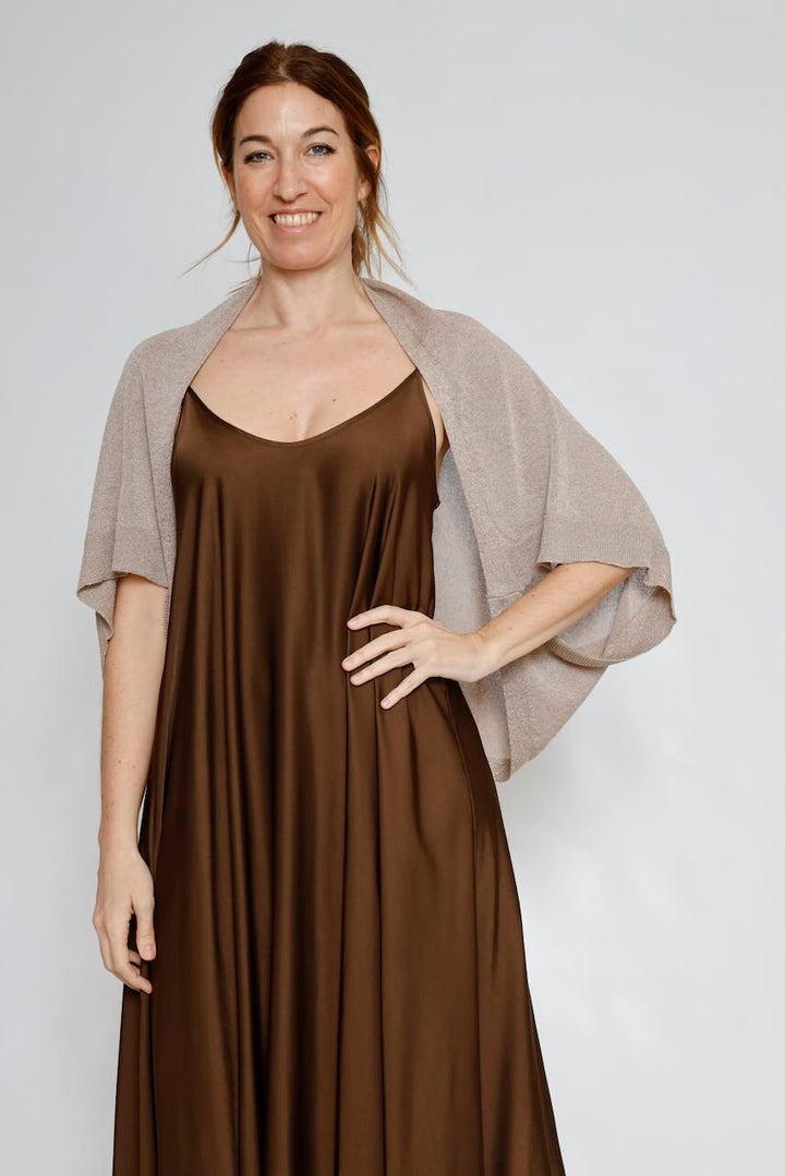 CHAQUETA CAPA BY10033-TAUPE