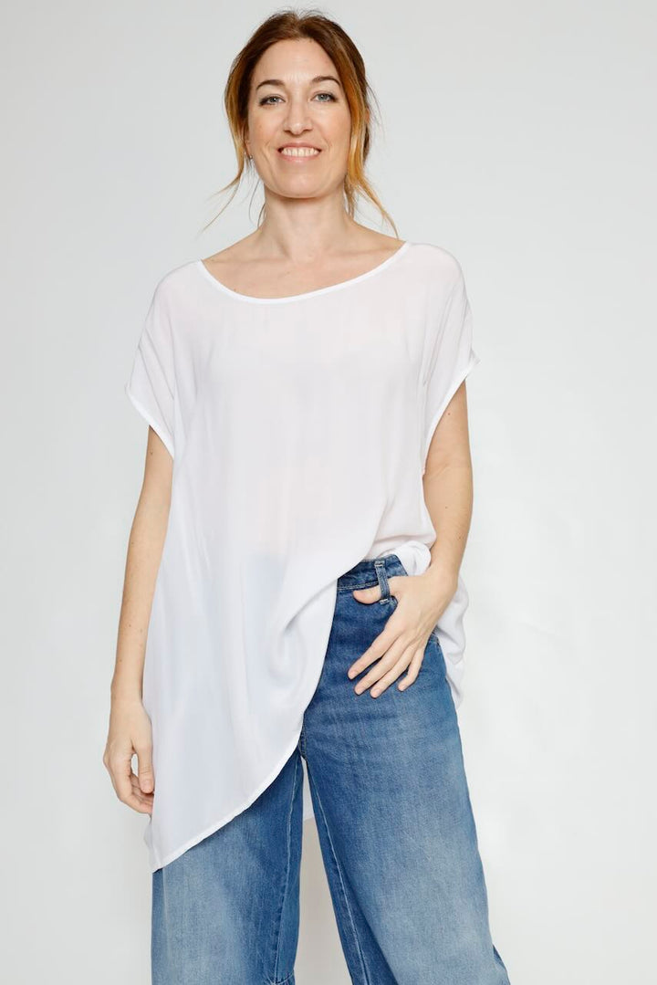 BLUSA/ LARGONA P25AN127-BLANCO