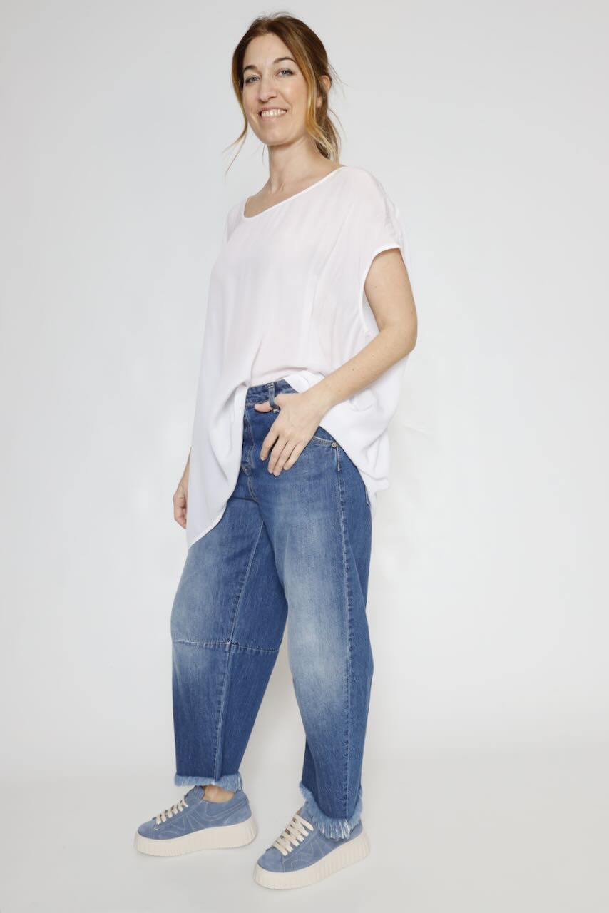 BLUSA/ LARGONA P25AN127-BLANCO