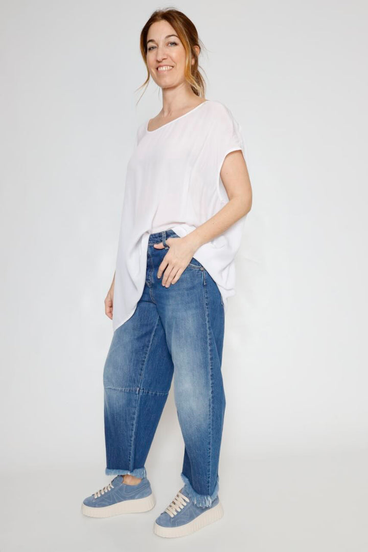 BLUSA/ LARGONA P25AN127-BLANCO