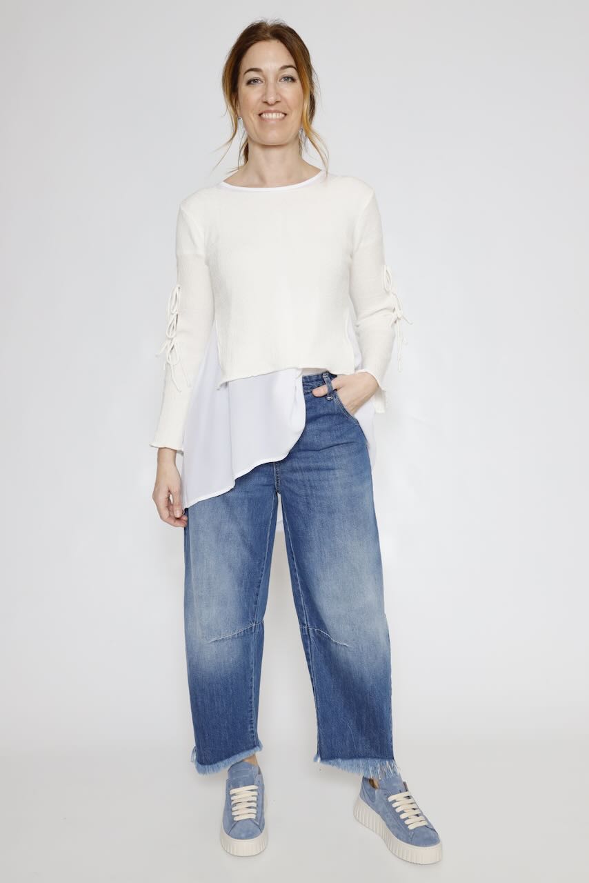 BLUSA/ LARGONA P25AN127-BLANCO