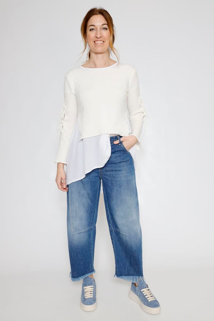 BLUSA/ LARGONA P25AN127-BLANCO