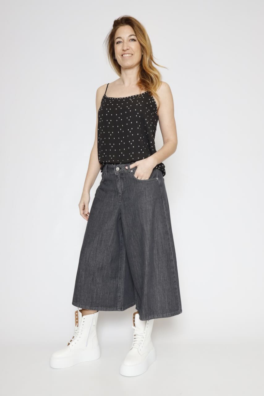 TOP ELJY PLAIN-NEGRO