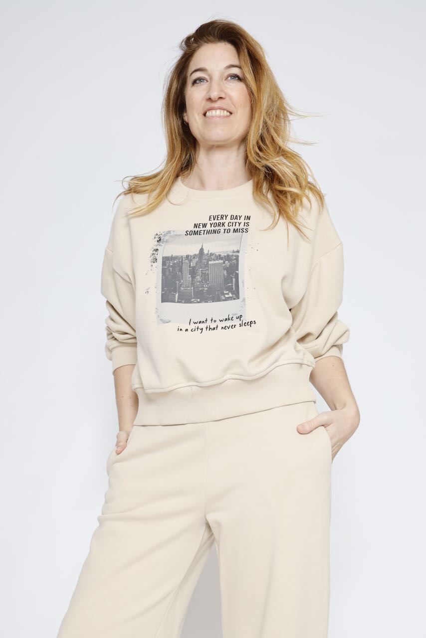 SUDADERA P26PL401-BEIGE