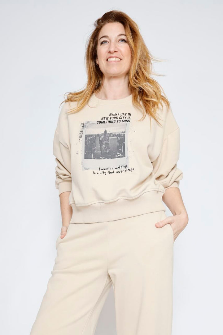 SUDADERA P26PL401-BEIGE