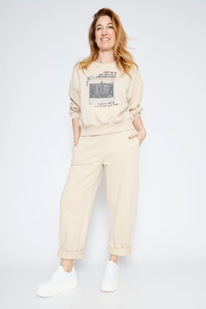 SUDADERA P26PL401-BEIGE