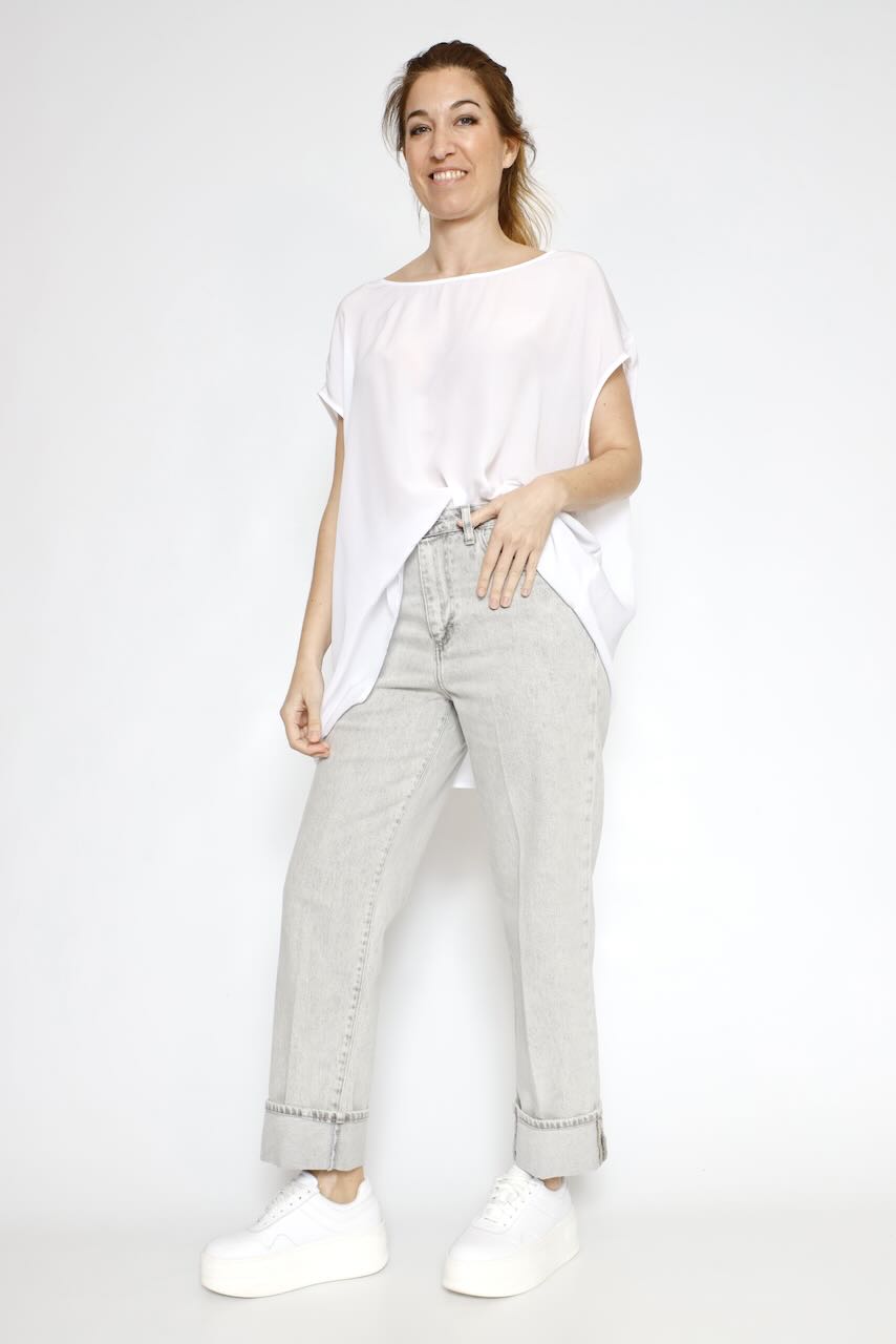 BLUSA/ LARGONA P25AN127-BLANCO