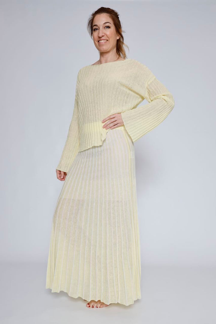 FALDA CANALE AMARILLA BY10030-AMARILLO