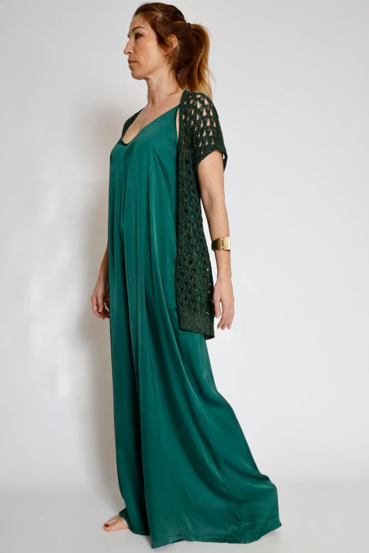 CARDIGAN MANGA CORTA  BY10021-VERDE