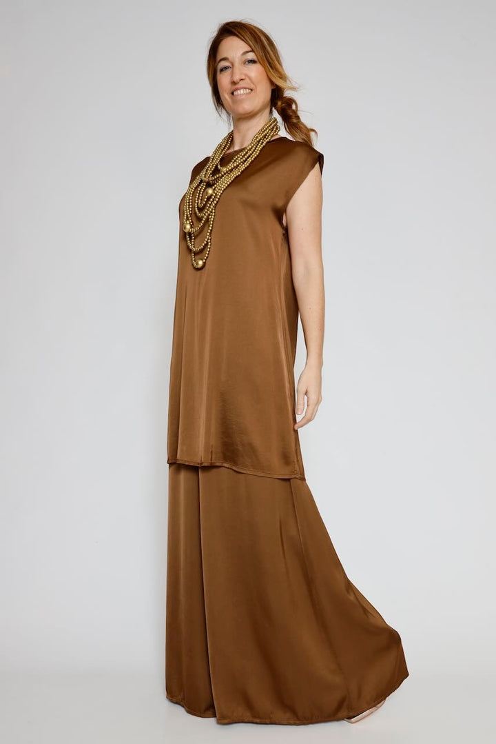 VESTIDO BY10261-MARRON