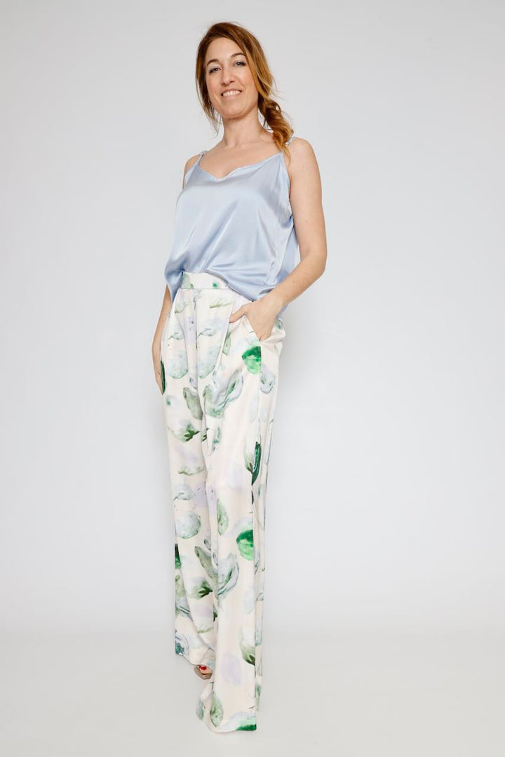 PANTALON BY10278-BLANCO/VERDE