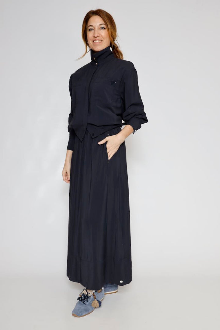 FALDA MIDI TOSCA.7002621-AZUL OSCURO