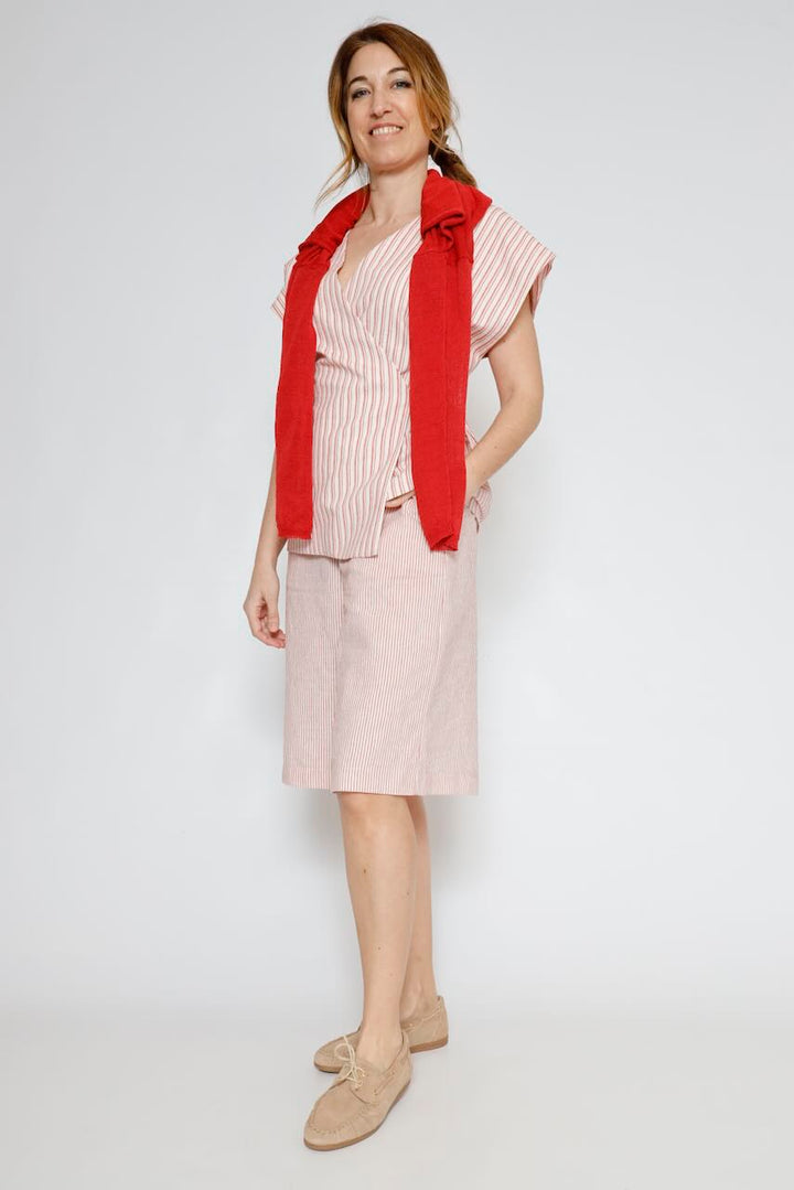 CHALECO BY10297-BLANCO/ROJO