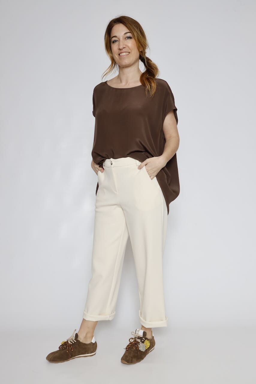 BLUSA/LARGONA P25AN127-MARRON