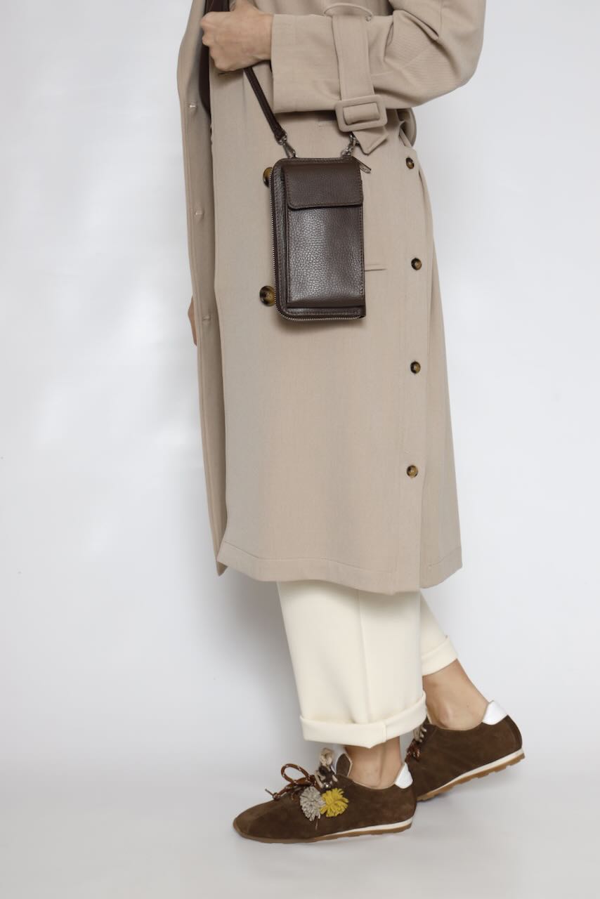 Gabardina larga de corte regular SC7002W45901-BEIGE