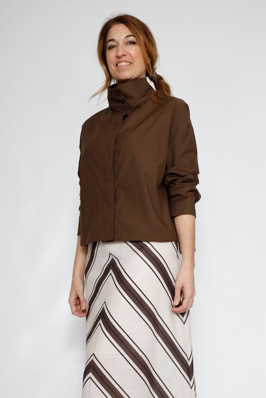 CAMISA 63-7004-MARRON