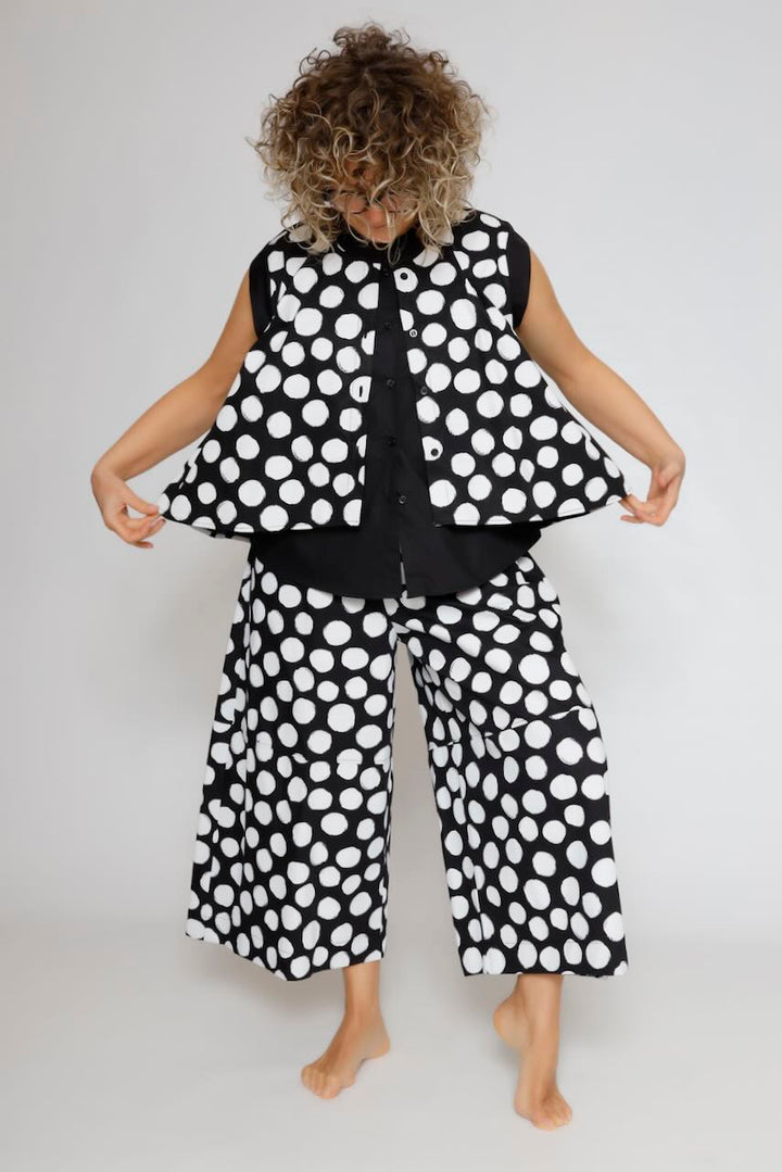 CAMISA CHALECO P6BM6337-NEGRO/BLANCO