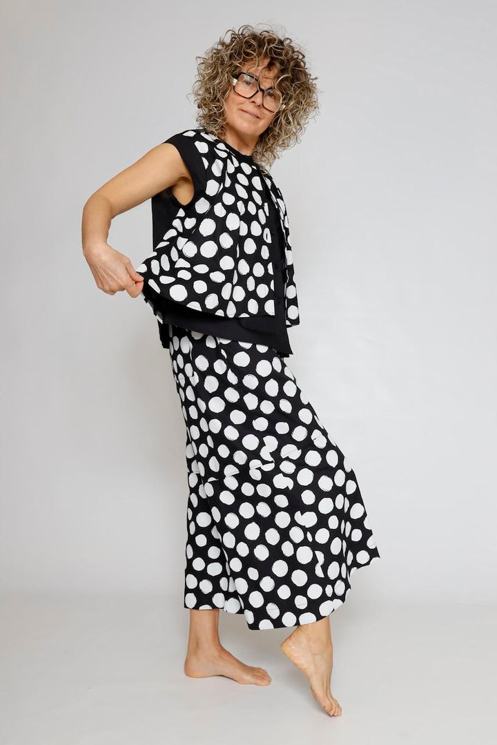 CAMISA CHALECO P6BM6337-NEGRO/BLANCO