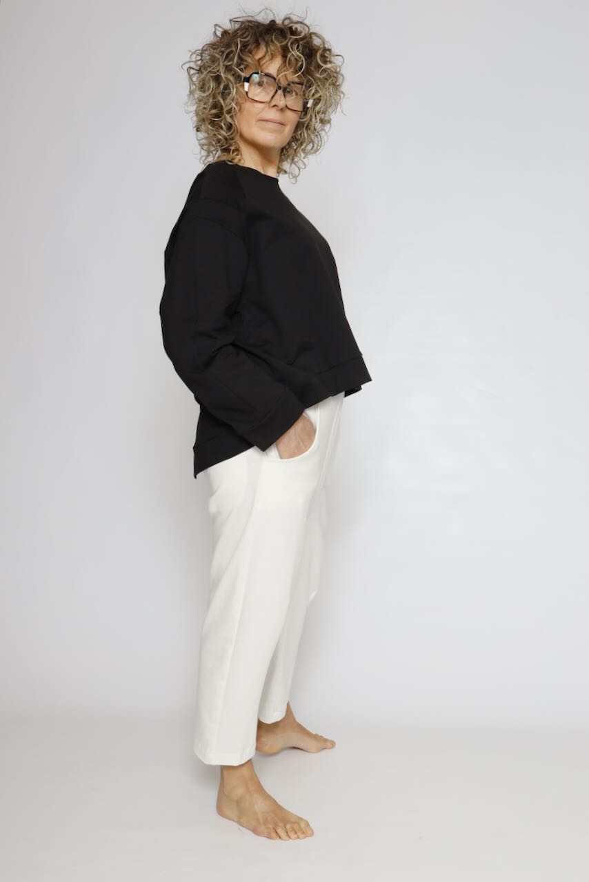 ZIP SWEATSHIRT P3UU1018-BLACK