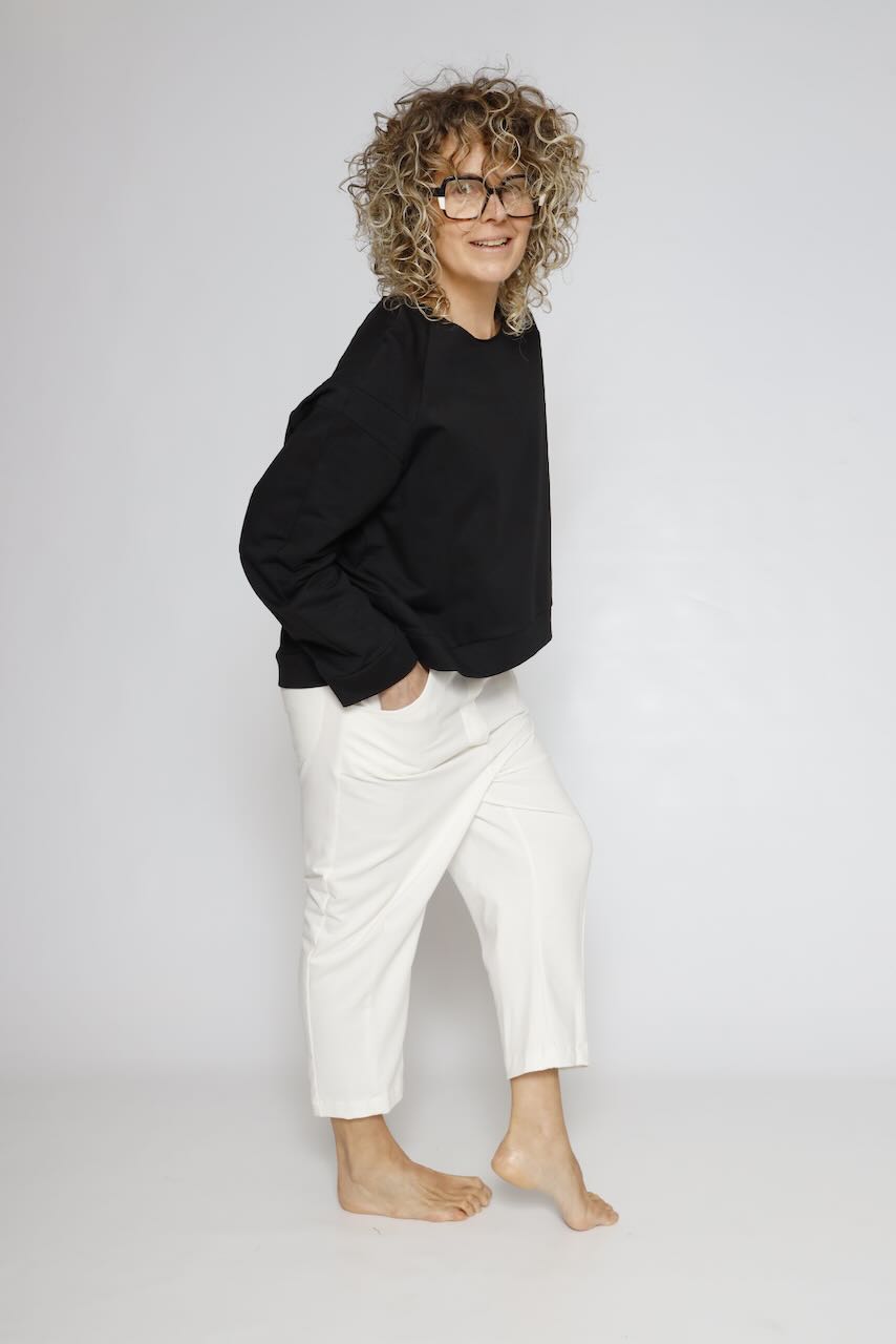 ZIP SWEATSHIRT P3UU1018-BLACK