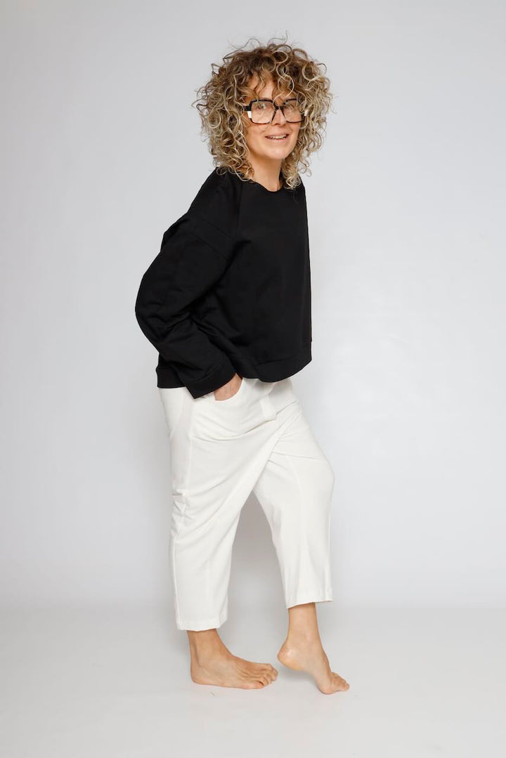 ZIP SWEATSHIRT P3UU1018-BLACK